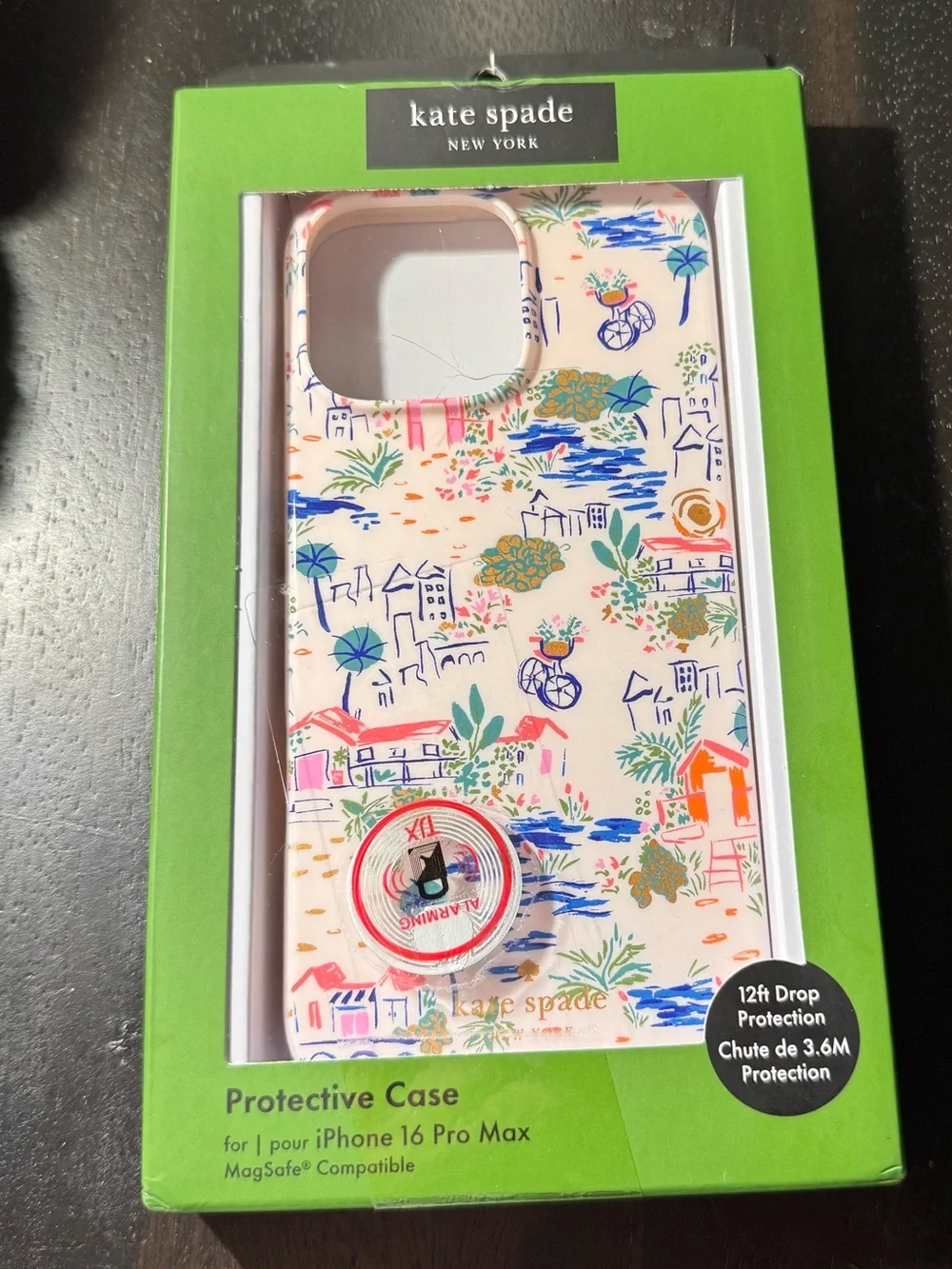 NWT Kate Spade iPhone 16 Pro Max MagSafe Case Coastal Village Print